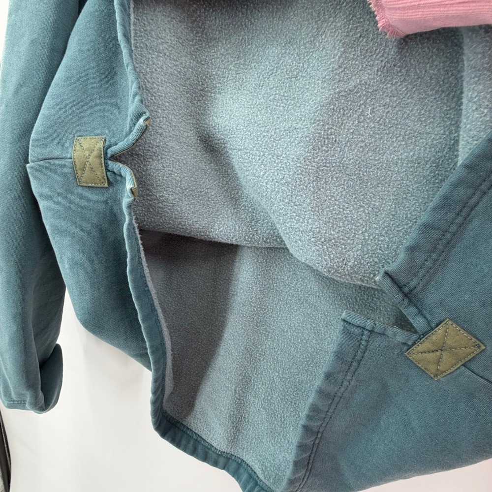 Orvis Gorpcore Grandad Pullover Sweatshirt Mens XXL Blue Quilted Elbow Patch - Picture 7 of 14